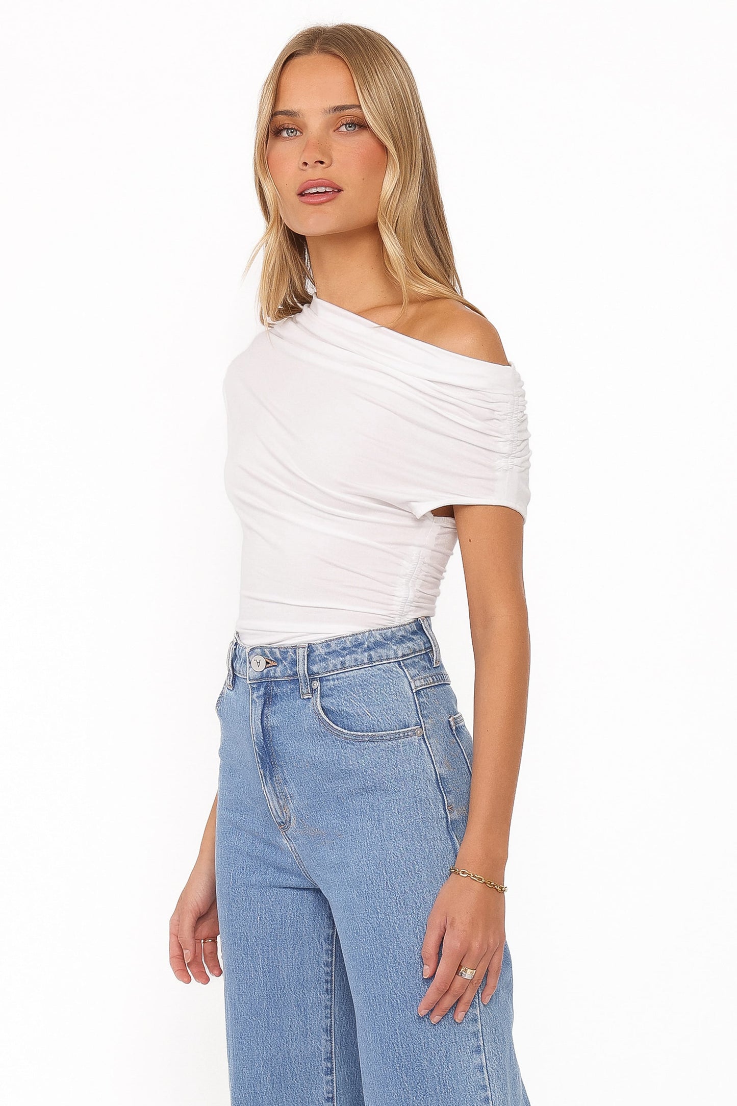 Top asimétrrico Jacki - Blanco