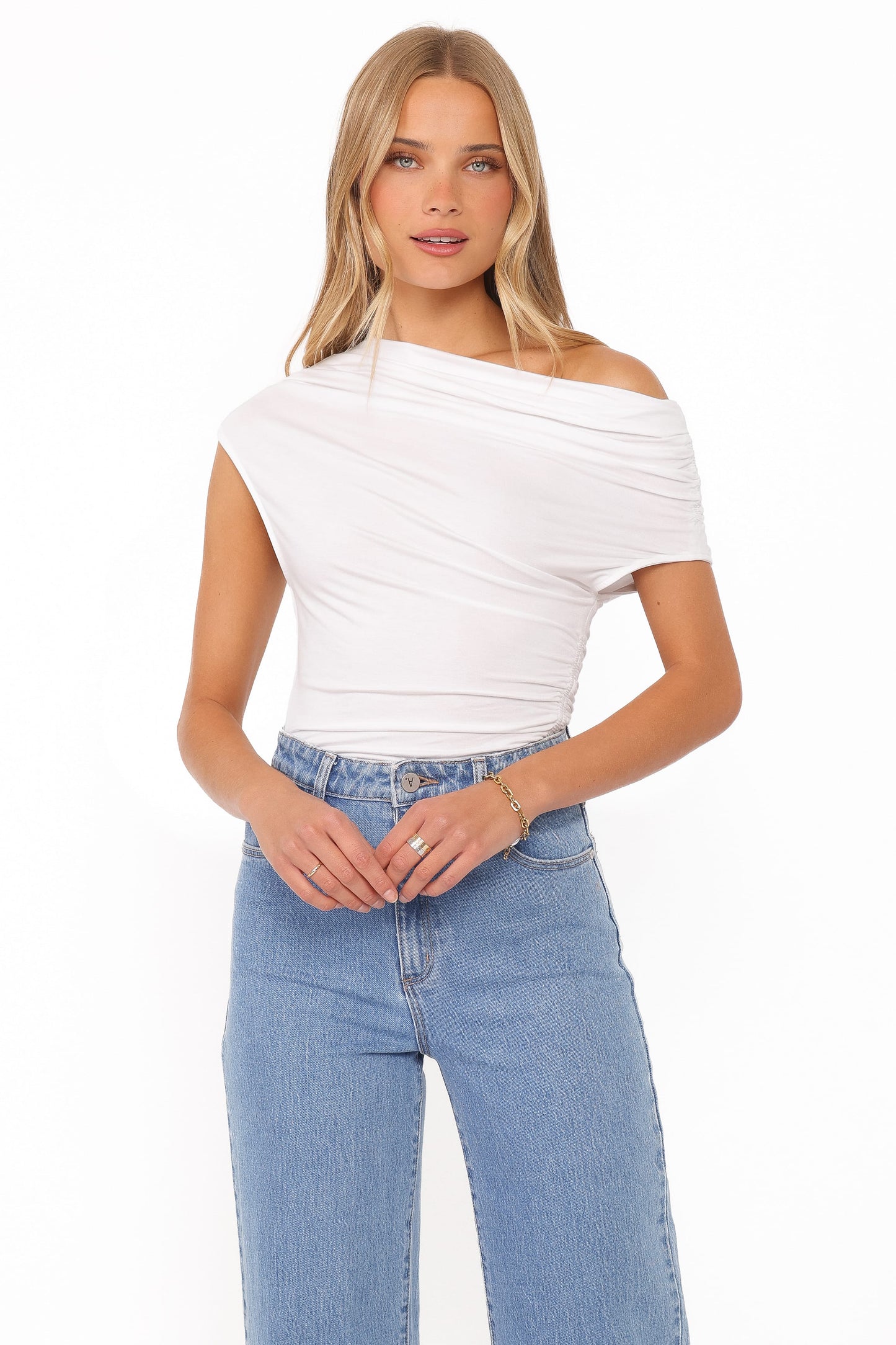 Top asimétrrico Jacki - Blanco