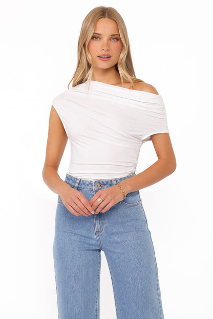 Top asimétrrico Jacki - Blanco